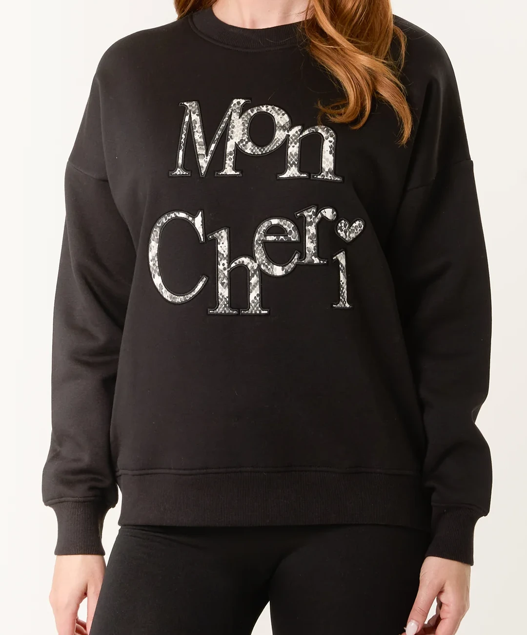 'Mon Cheri' Snake Print Sweatshirt
